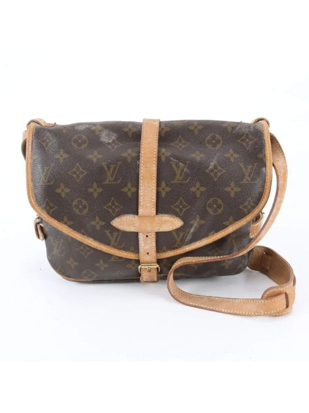 Louis Vuitton Monogram Saumur 30 Leather Shoulder Bag Crossbody